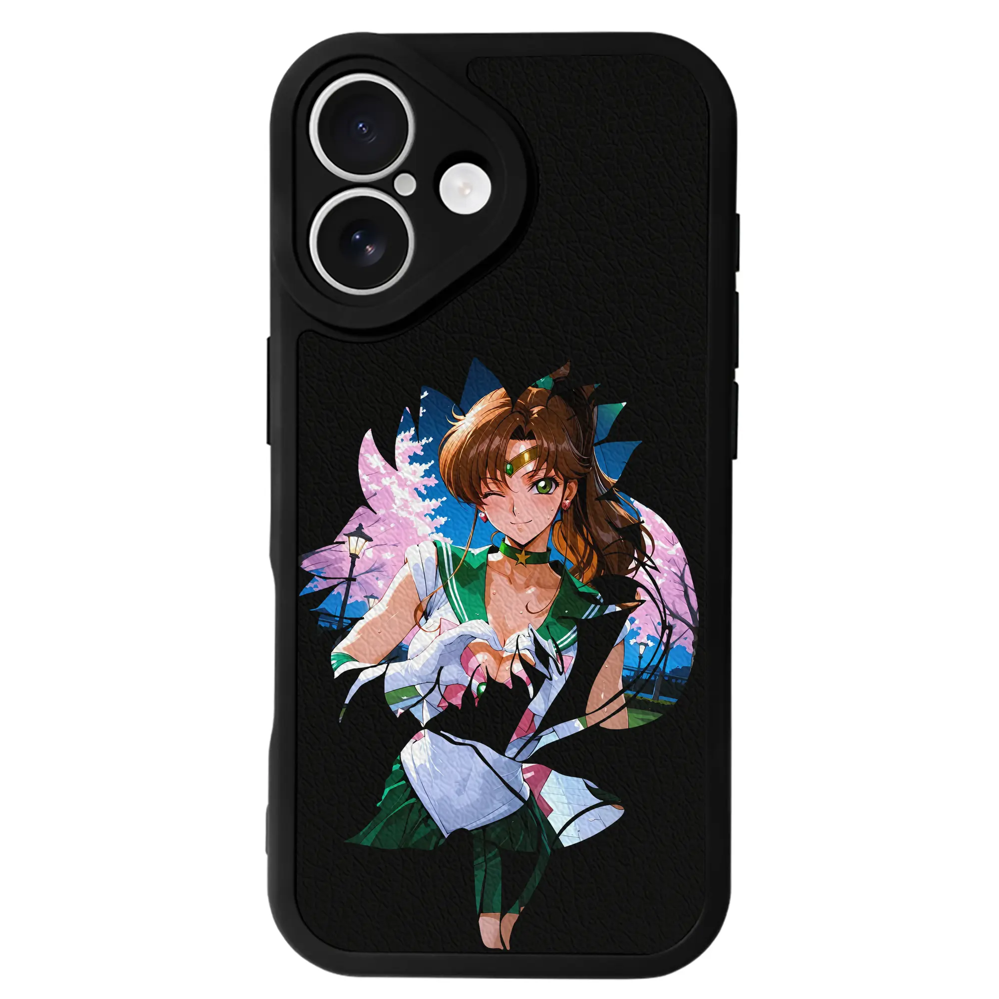 美少女戦士セーラームーン グッズ 木野 まこと - IPhone 16シリーズ対応 ・ シリコンスマホケース ・ レザー調 ・ 高精度フィット ・ 耐衝撃 ・ ワイヤレス充電対応 ・ 精密カット